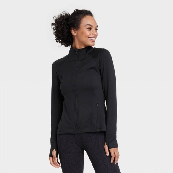 Full Zip Jacket - All In Motion Black Recycled Polyester, Spandex new - Picture 3 of 6